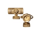 Three-way pressure gauge valve