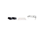 Floor mounting kit and water supply pipe protection